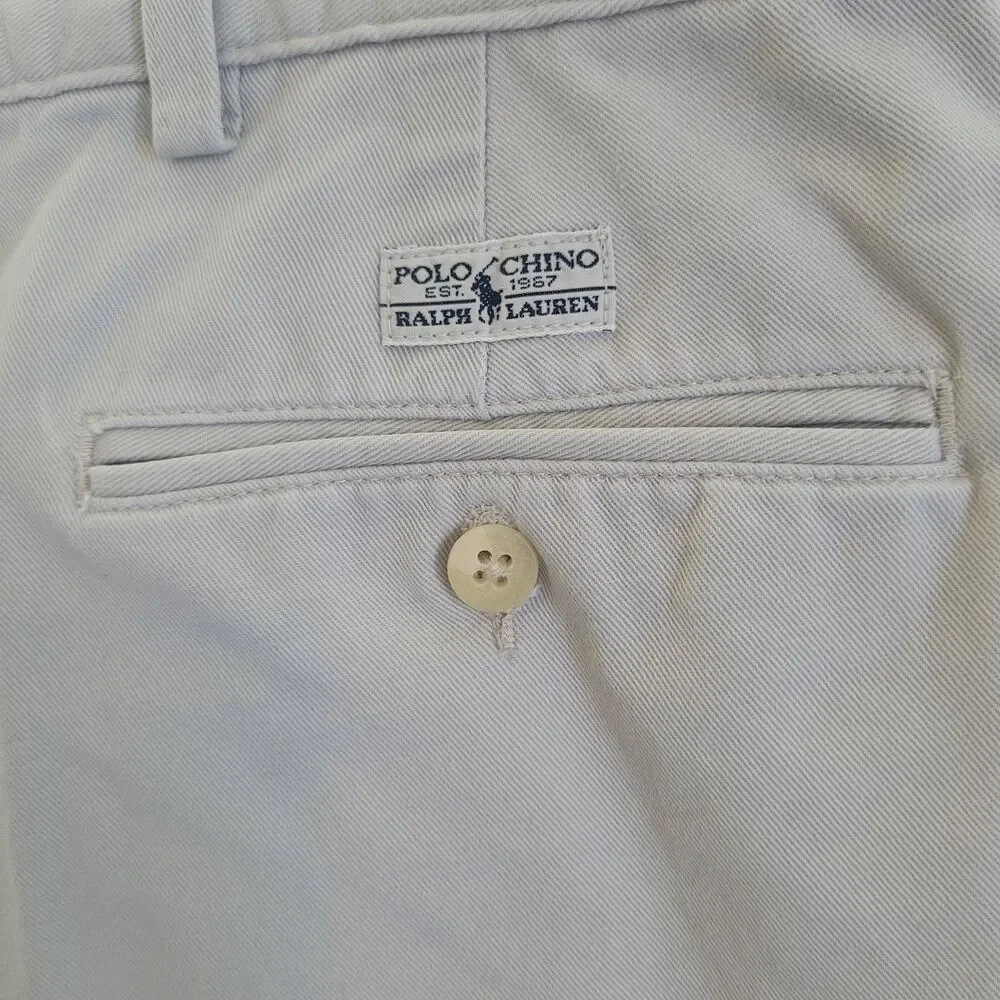 Polo Ralph Lauren Vintage Chino Shorts Men's Sz 38 Khaki Preppy Casual 8